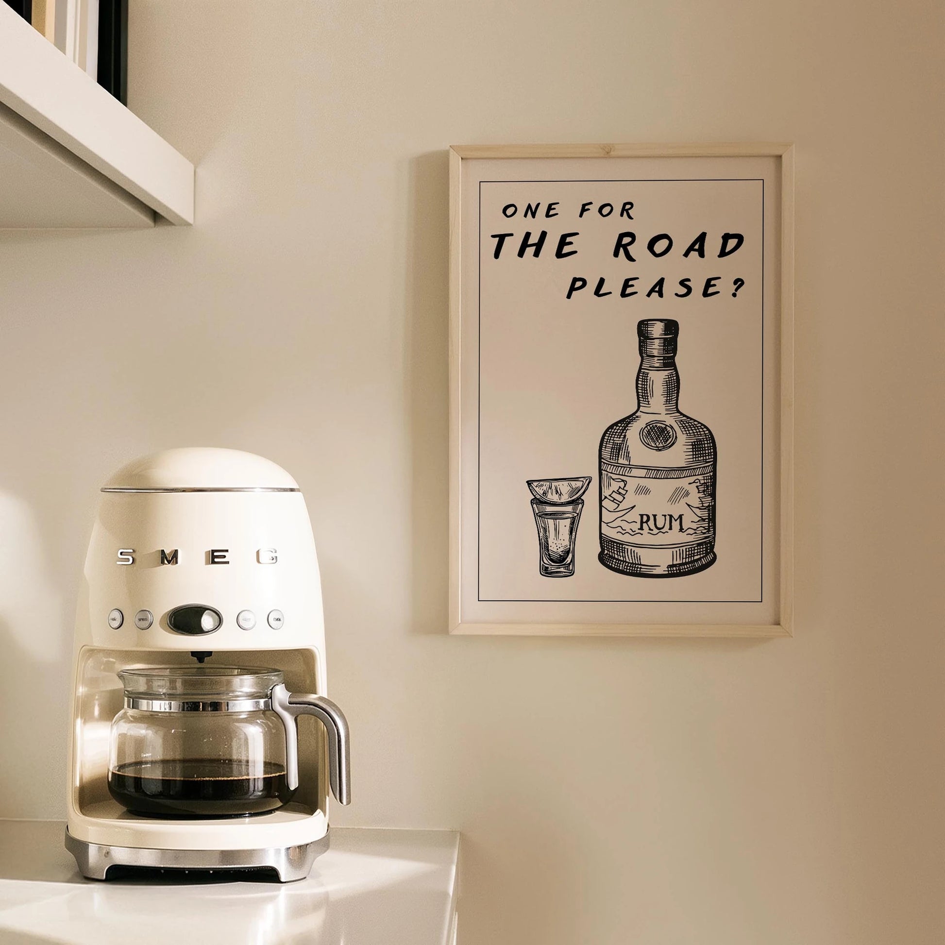 One for the Road Tipografik Mutfak Duvar Tablosu