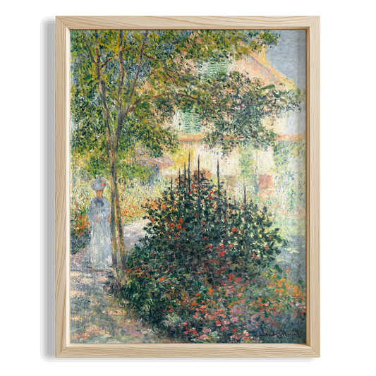Bahçede Ağaç - Claude Monet Ahşap Duvar Tablosu