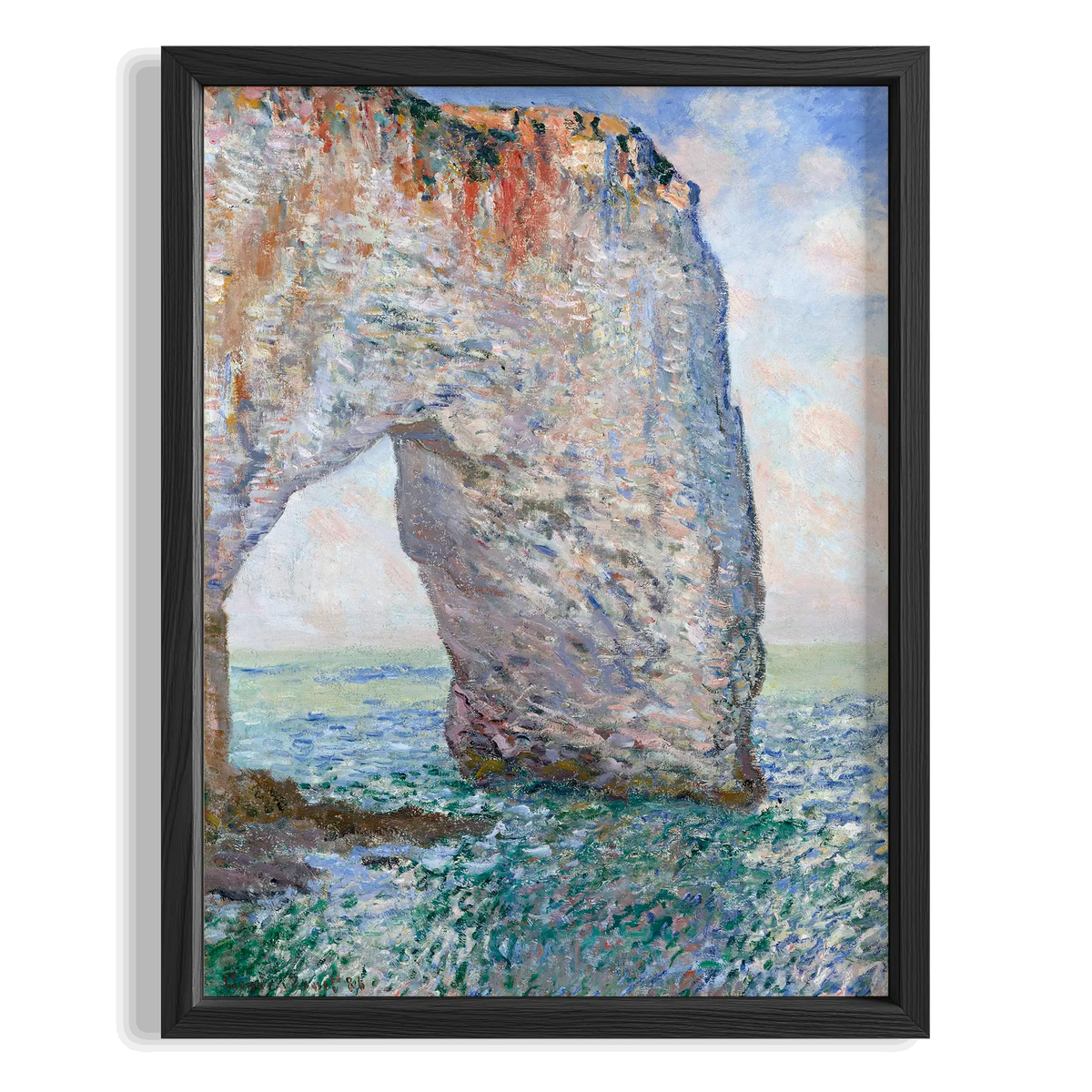 Kayalık Kıyı - Claude Monet Ahşap Duvar Tablosu