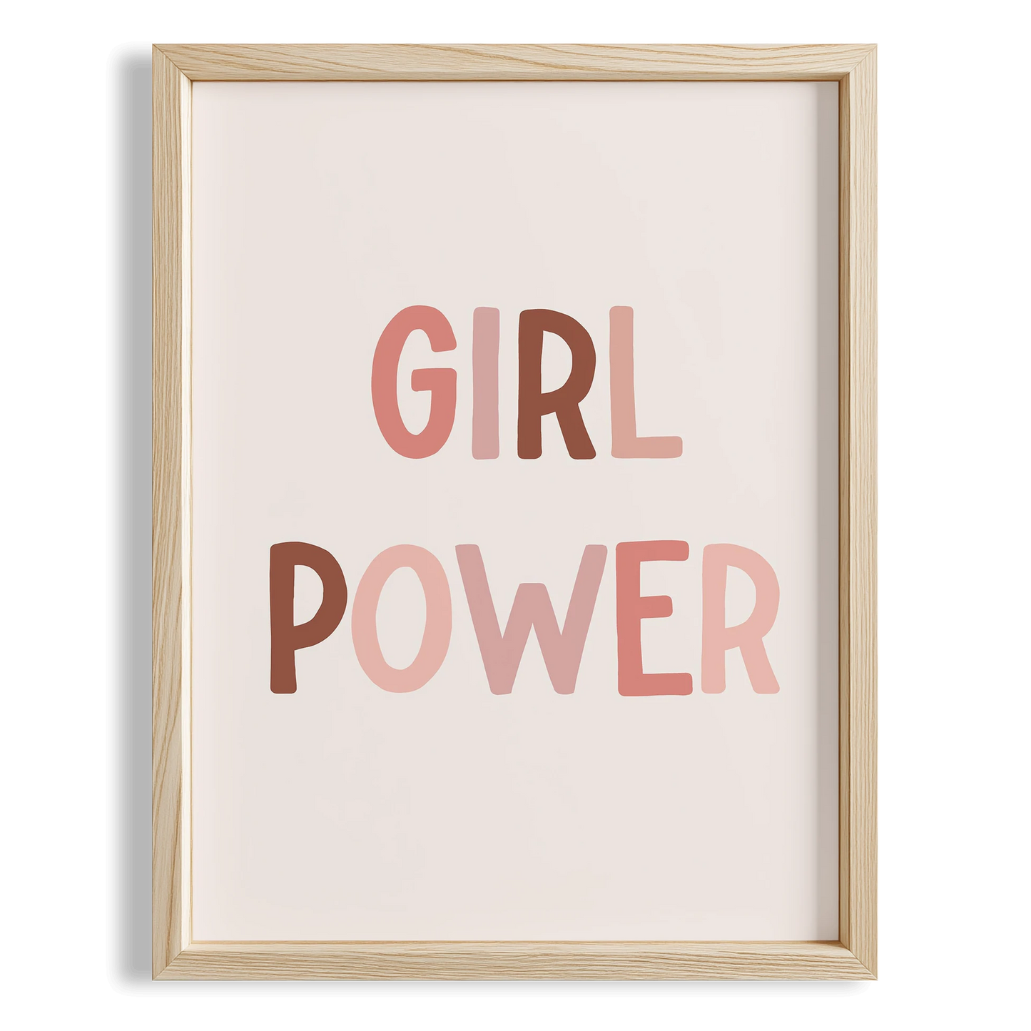 Girl Power Tipografi Kız Çocuk Odası Ahşap Tablo