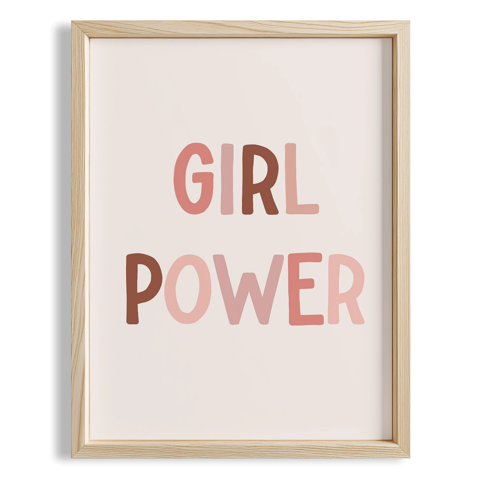 Girl Power Tipografi Kız Çocuk Odası Ahşap Tablo