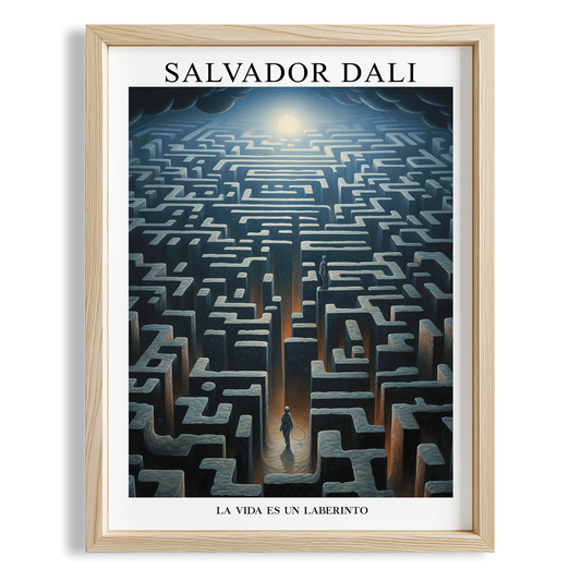 Labirent - Salvador Dali Ahşap Duvar Tablosu
