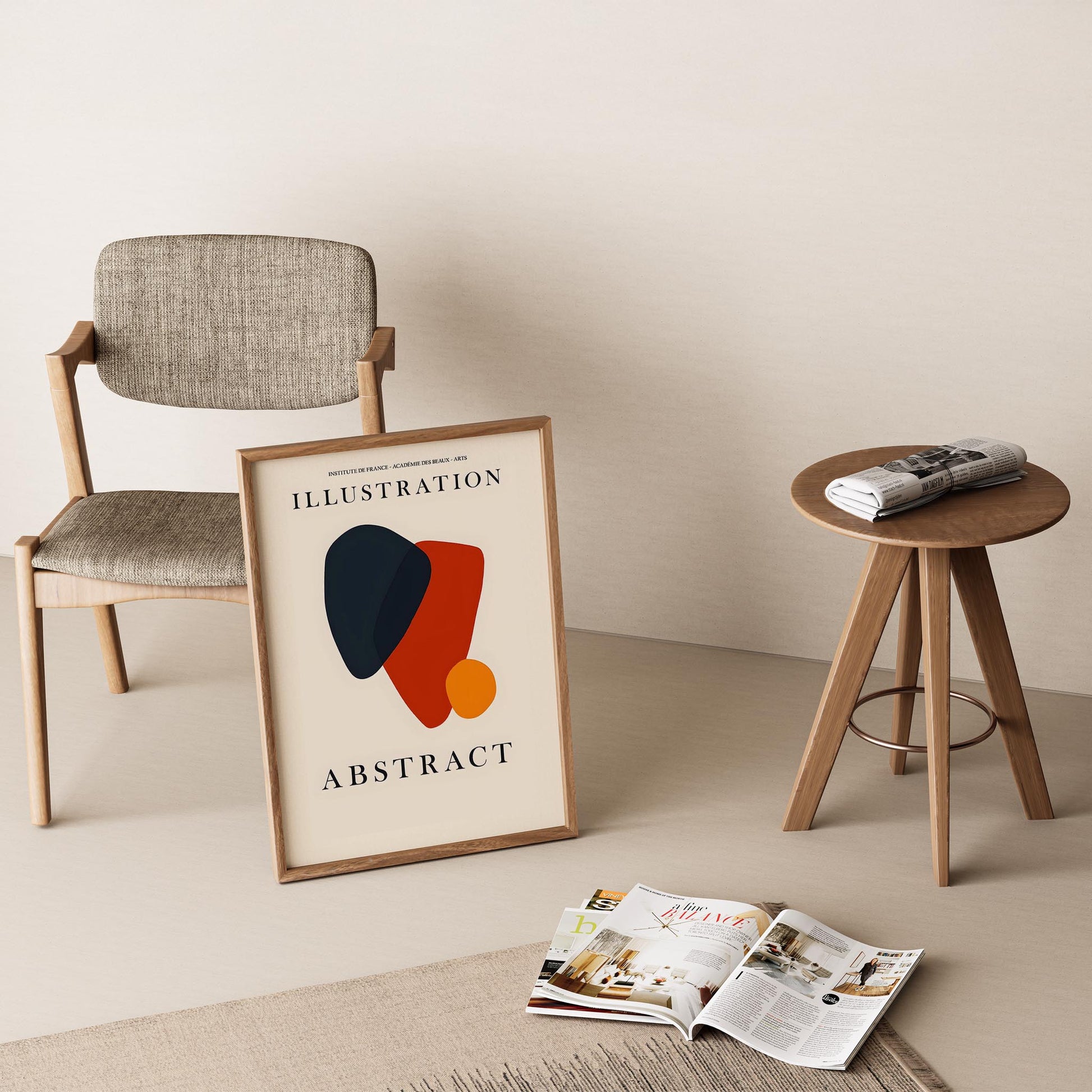 Matisse Kağıt Kesimleri Serisi Abstract Modern Formlar II Duvar Tablosu