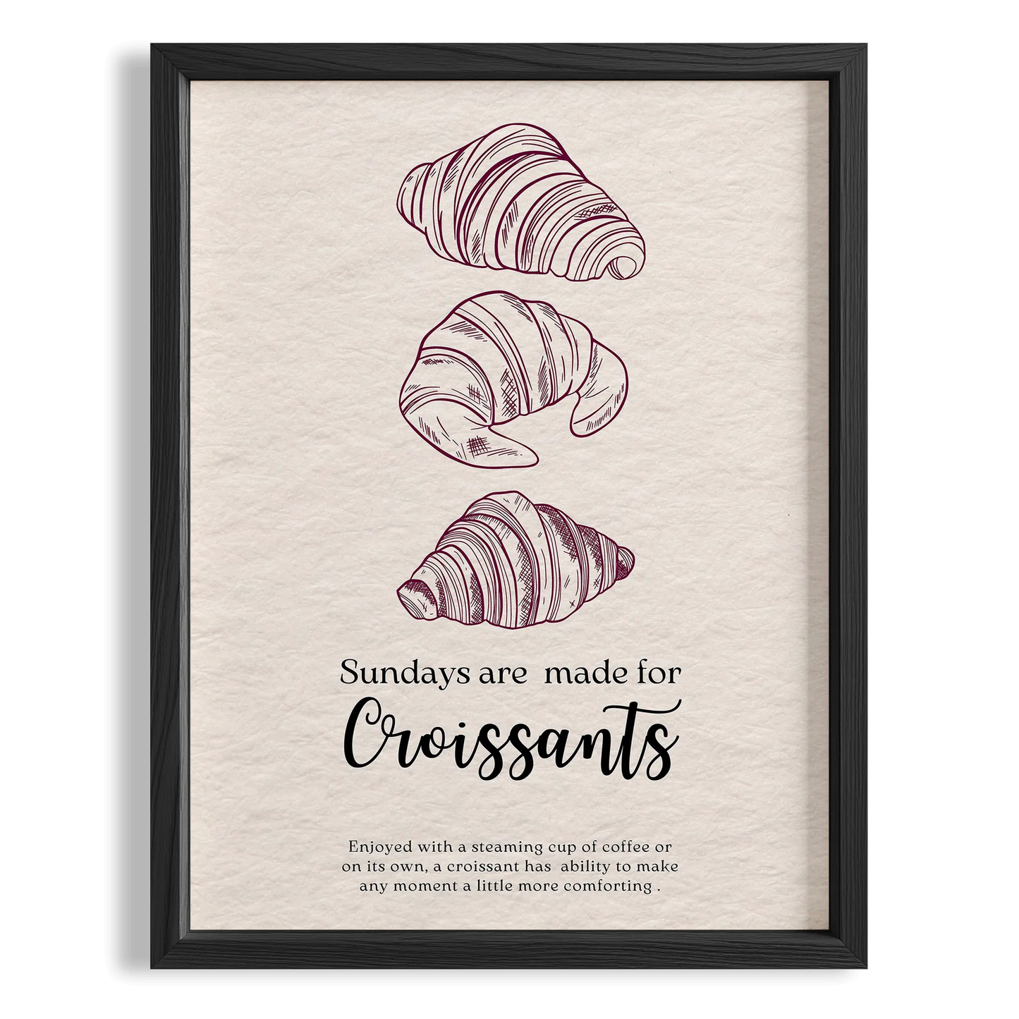 Croissant Fransız Sabah Koleksiyonu Tatlılar Mutfak Duvar Tablosu