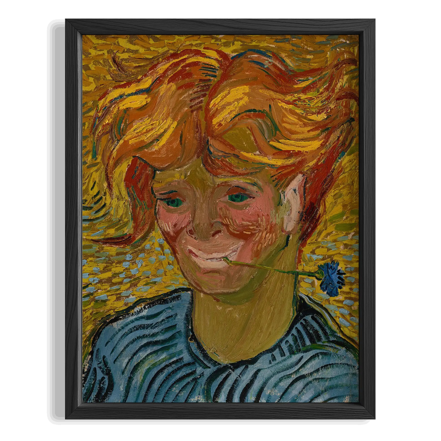 Kızıl Saçlı Genç - Vincent Van Gogh Ahşap Duvar Tablosu