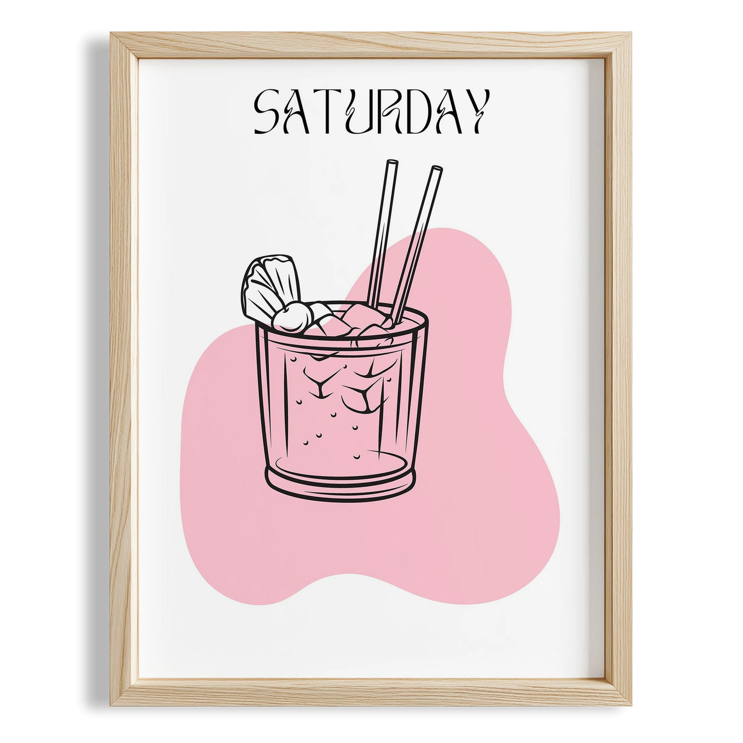 Cumartesi Günü Weekend Drinks Kokteyl Mutfak Duvar Tablosu