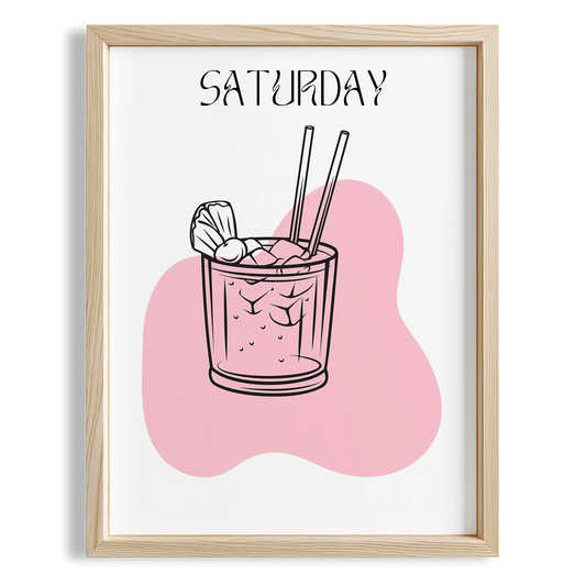 Cumartesi Günü Weekend Drinks Kokteyl Mutfak Duvar Tablosu
