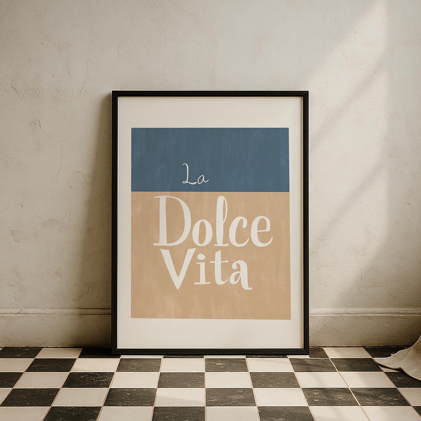 La Dolce Vita Minimal İtalyanca Tipografi Mutfak Duvar Tablosu