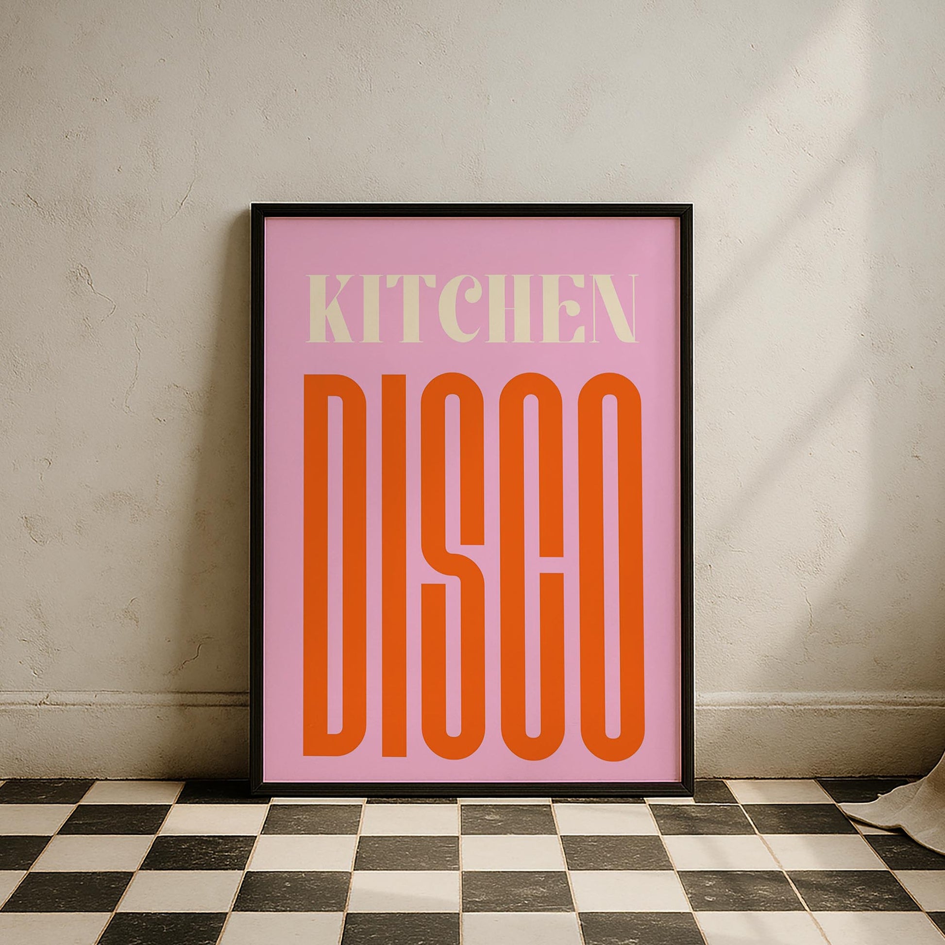 Kitchen Disco Tipografi Mutfak Duvar Tablosu