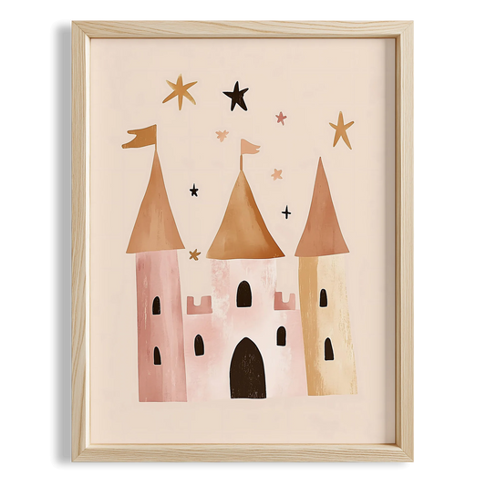Bohem Prenses Şatosu Kız Çocuk Odası Ahşap Tablo