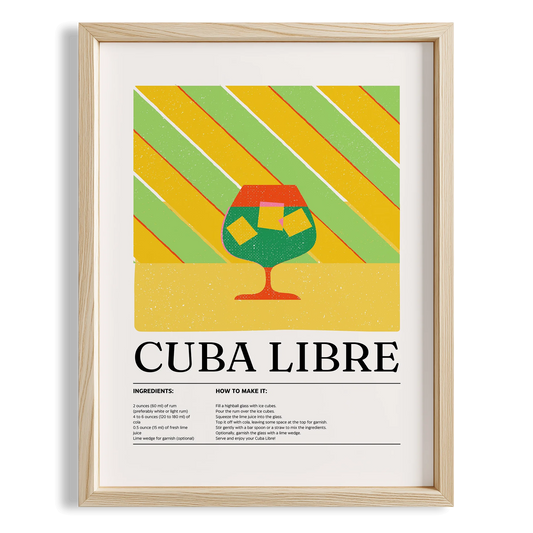 Cuba Libre Kokteyl Tarifi Mutfak Duvar Tablosu