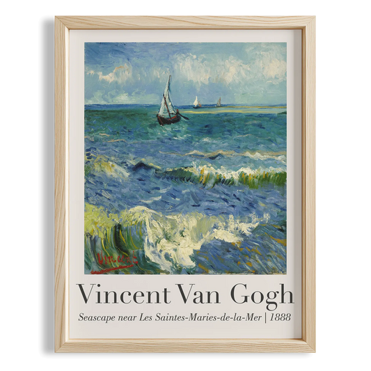 Denizde Yelkenli - Vincent Van Gogh Ahşap Duvar Tablosu