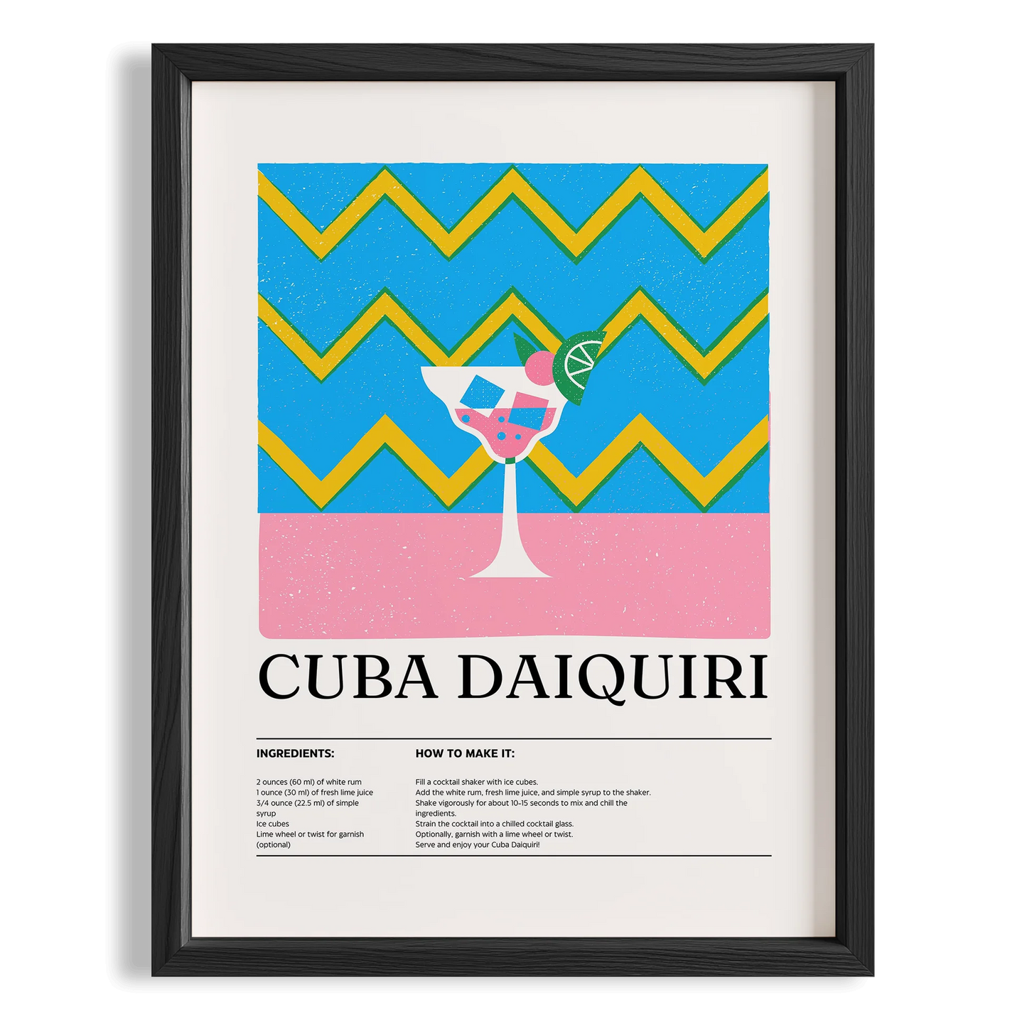 Cuba Daiquiri Kokteyl Tarifi Mutfak Duvar Tablosu