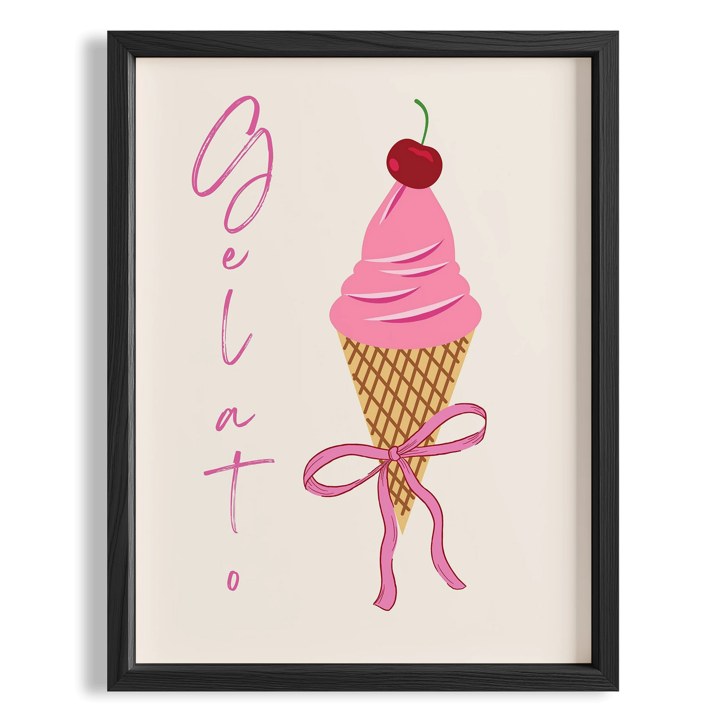 Gelato Minimal Dondurma İtalya Koleksiyonu Mutfak Duvar Tablosu