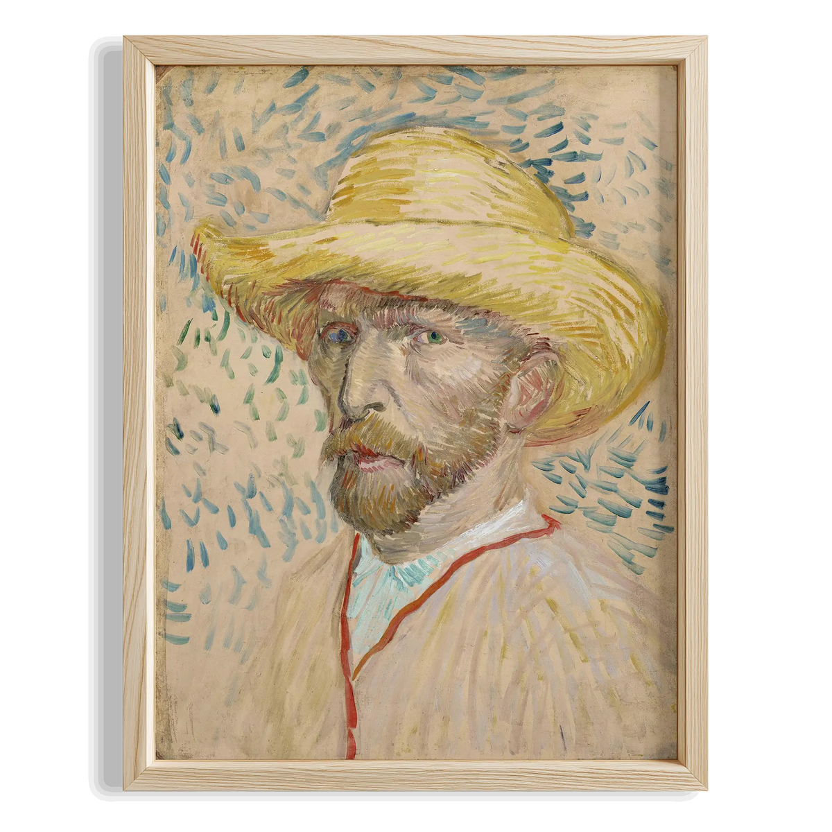 Açık Renkli Otoportre - Vincent Van Gogh Ahşap Duvar Tablosu