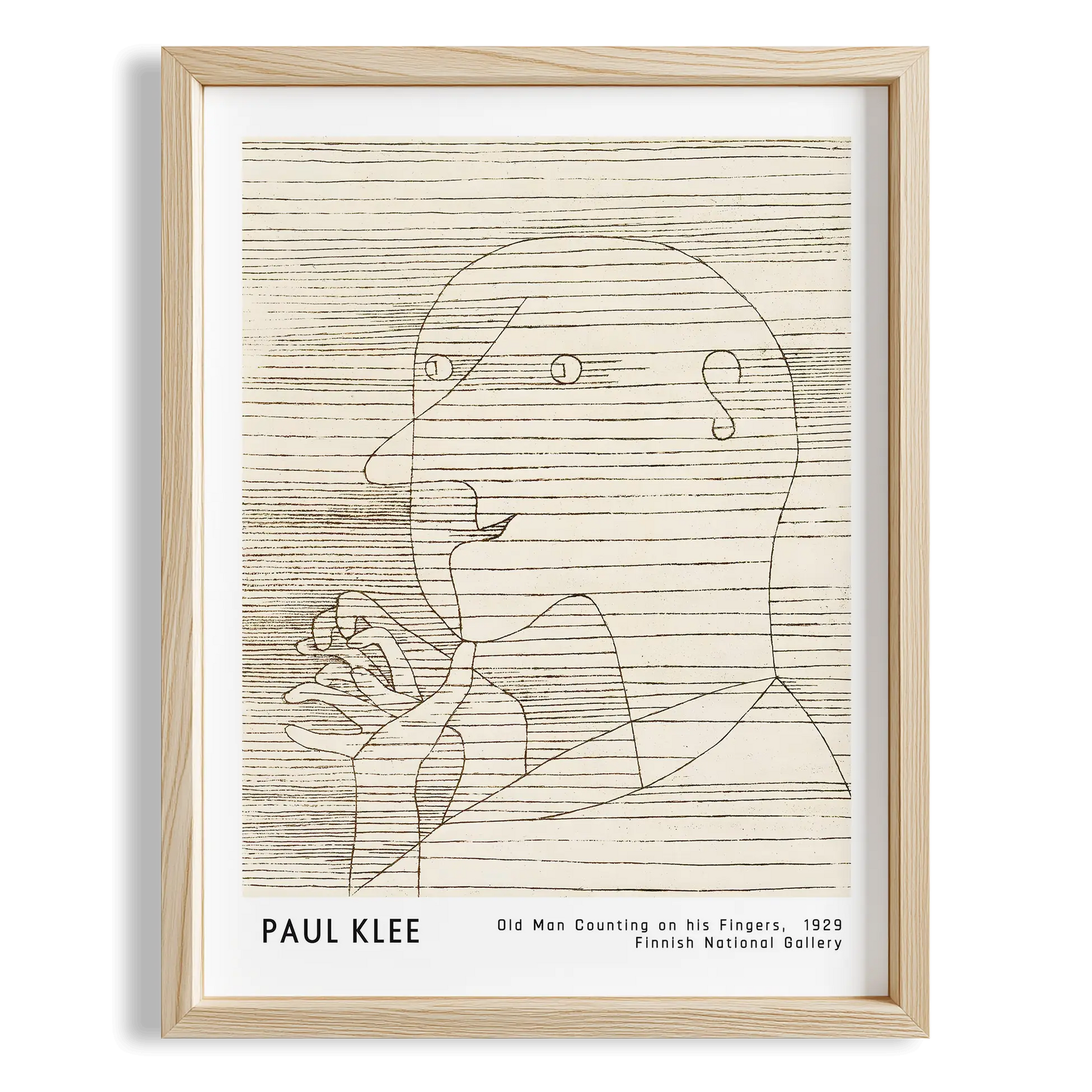 Paul Klee Parmak Sayan Adam 1929 Suluboya I Duvar Tablosu