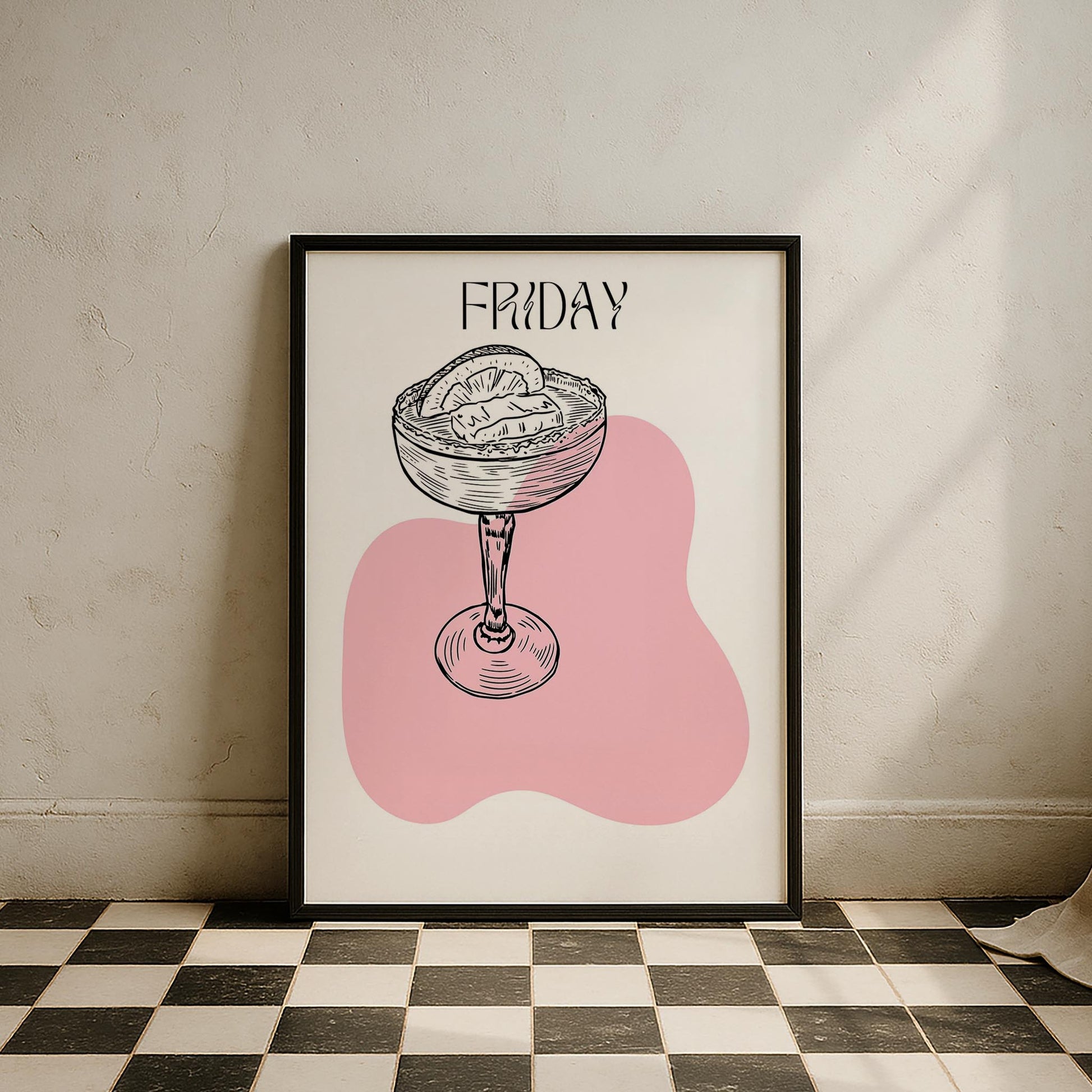 Cuma Günü Weekend Drinks Kokteyl Mutfak Duvar Tablosu