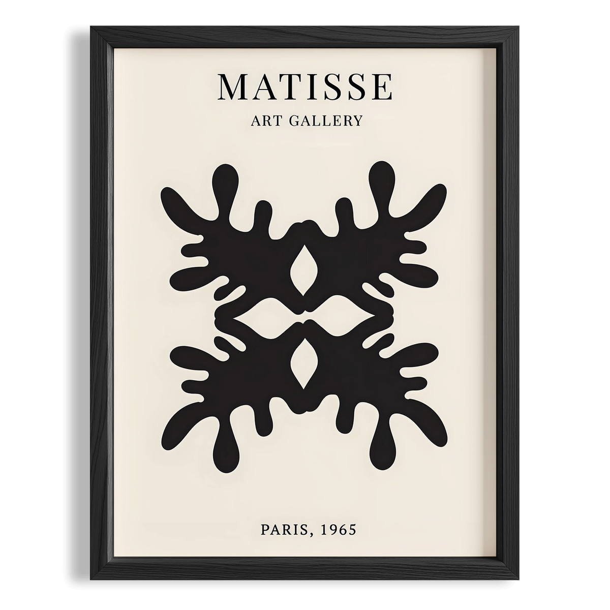 Matisse Kağıt Kesimleri Serisi Siyah Minimalist Dallar I Duvar Tablosu