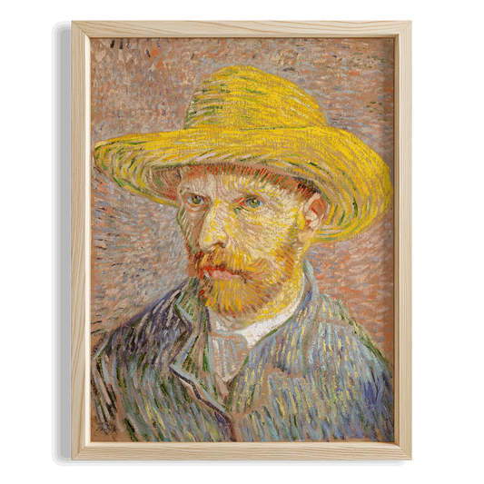 Sarı Şapkalı Otoportre - Vincent Van Gogh Ahşap Duvar Tablosu