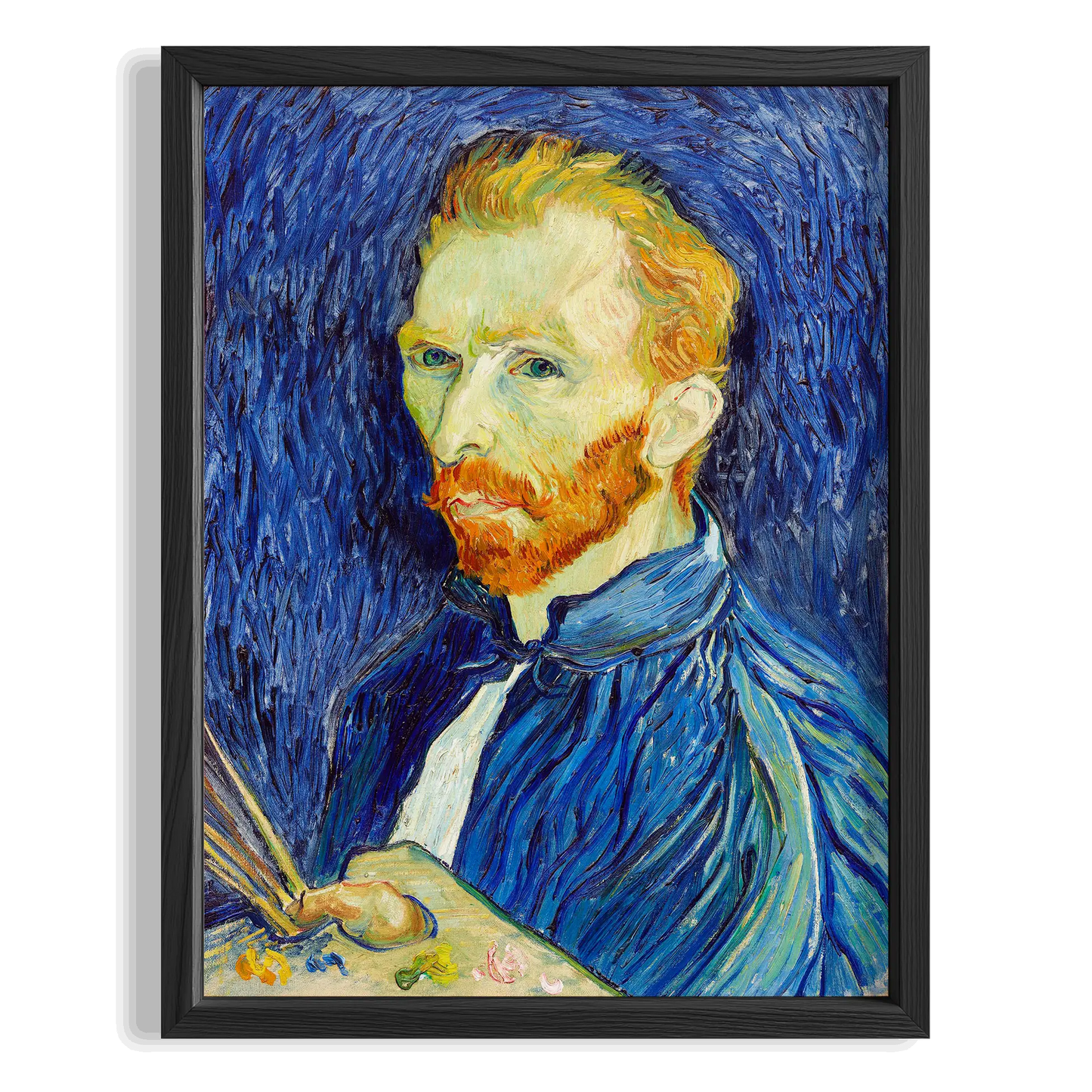 Mavi Ceketli Otoportre - Vincent Van Gogh Ahşap Duvar Tablosu