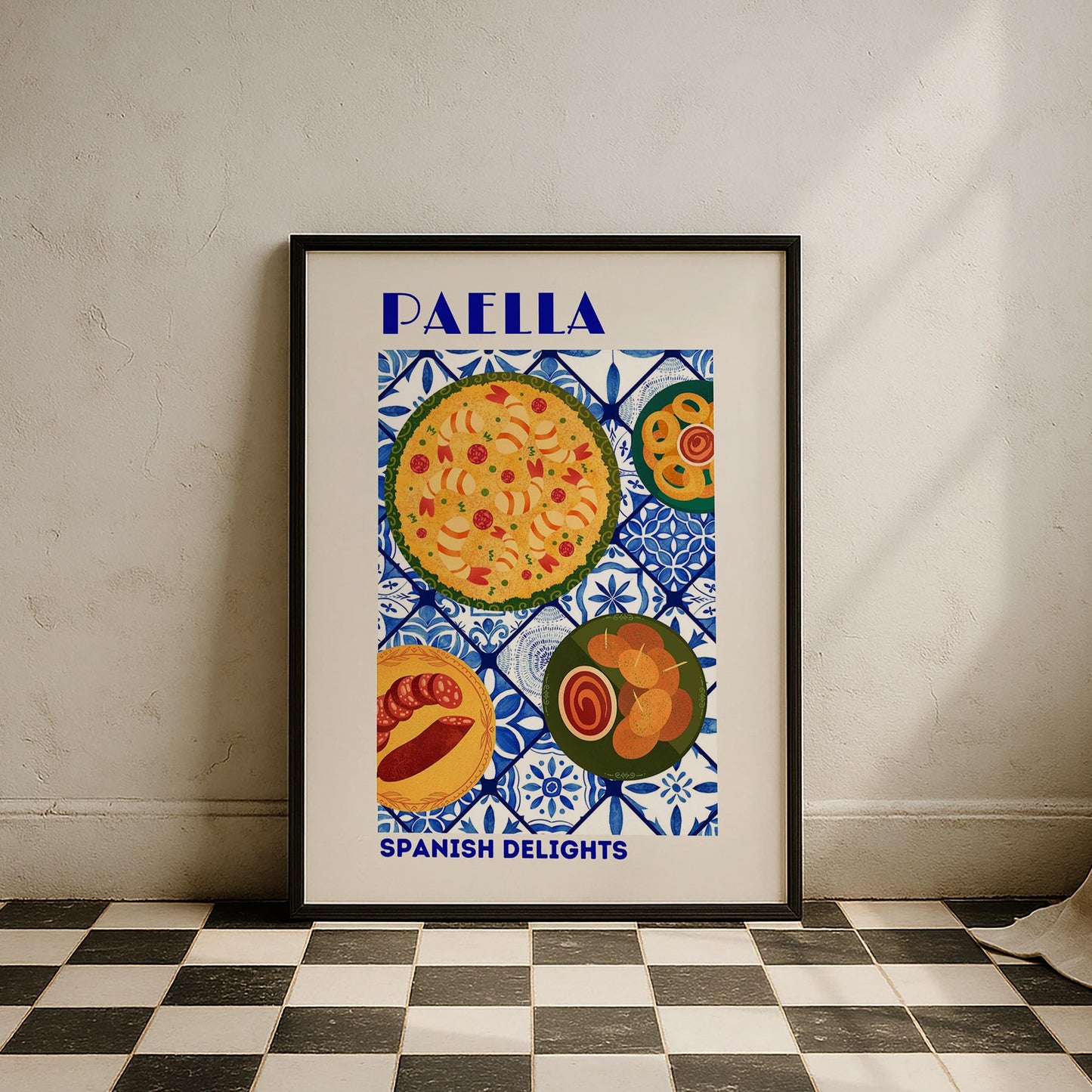 Paella Akdeniz İspanya Koleksiyonu Mutfak Duvar Tablosu
