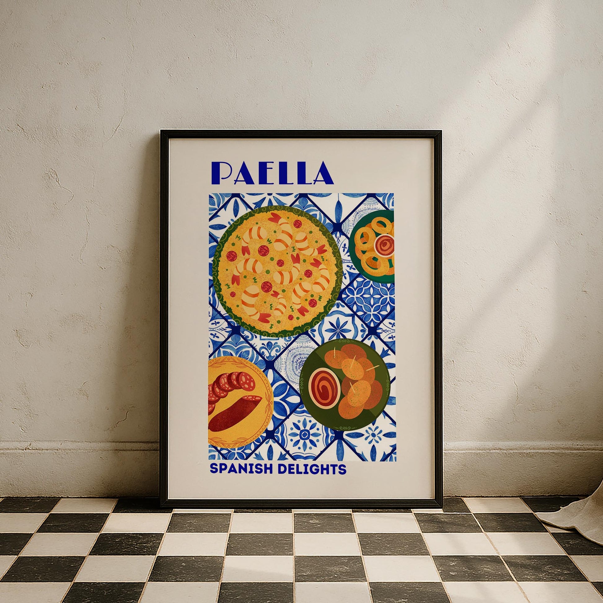 Paella Akdeniz İspanya Koleksiyonu Mutfak Duvar Tablosu