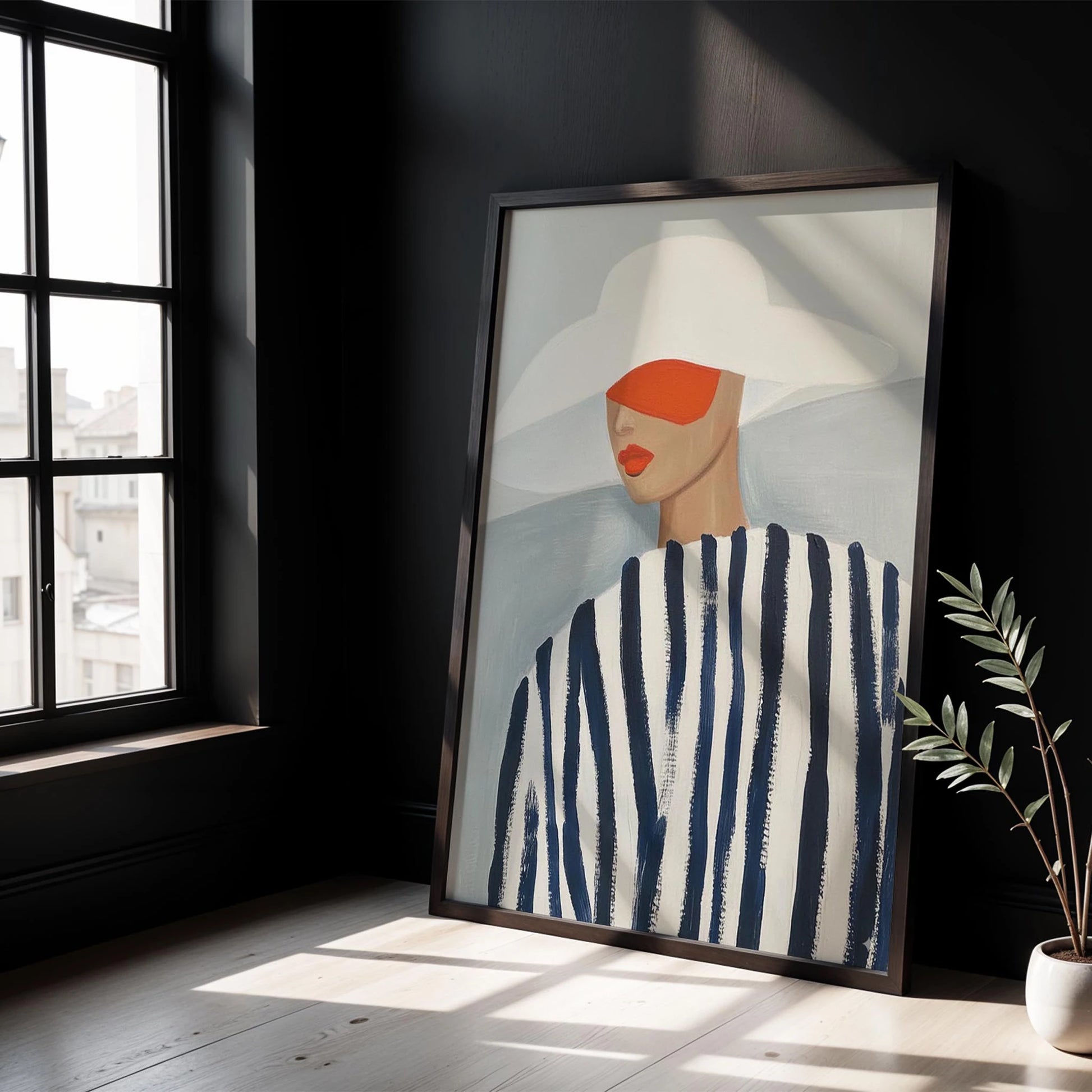 Kadın Portre XXIV - Çizgili