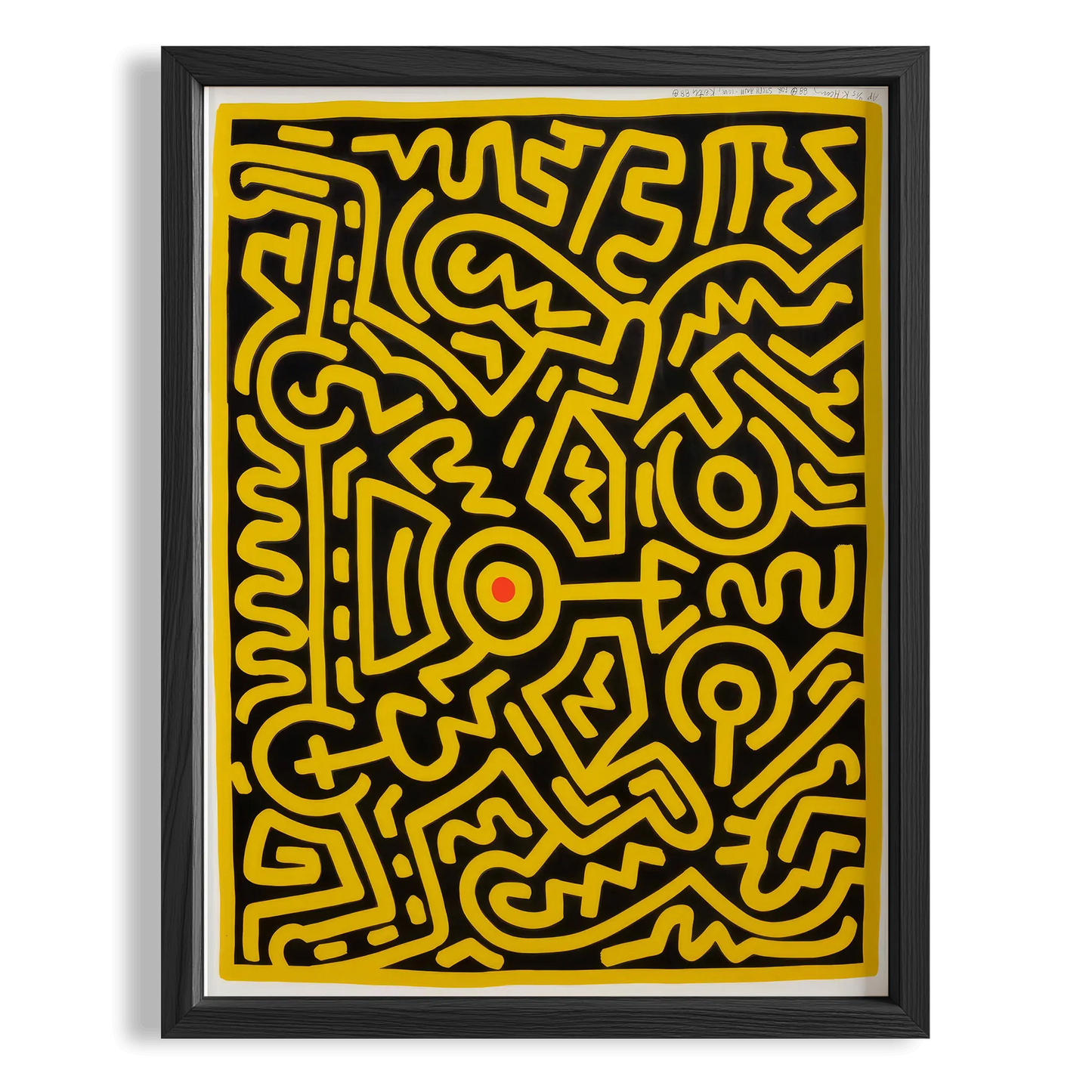 Labirent Çizgileri - Keith Haring Ahşap Duvar Tablosu