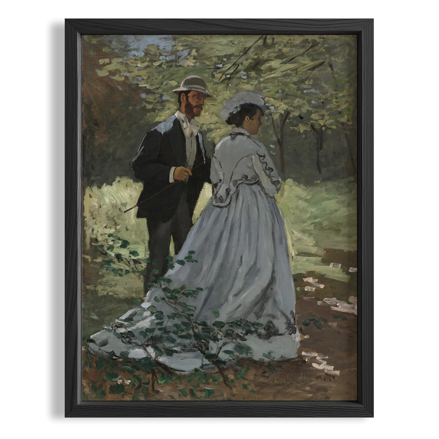 Ormanda Yürüyüş - Claude Monet Ahşap Duvar Tablosu