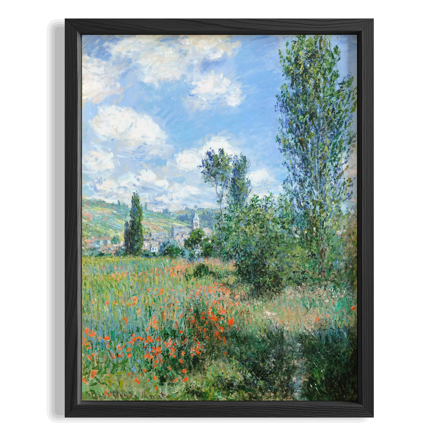 İlkbahar Tarlası - Claude Monet Ahşap Duvar Tablosu