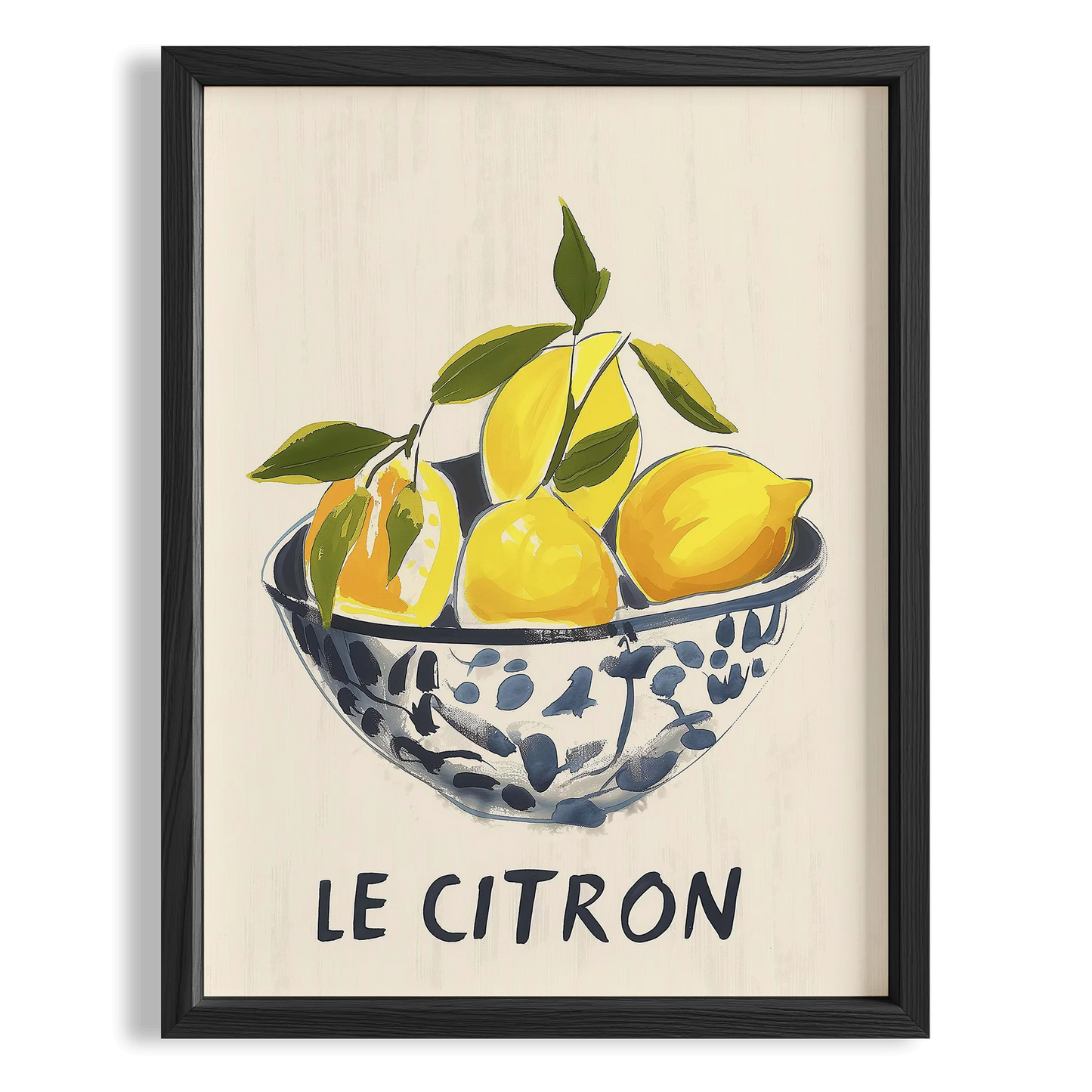 Le Citron Limonlar Mavi Kase İtalya Koleksiyonu Mutfak Duvar Tablosu