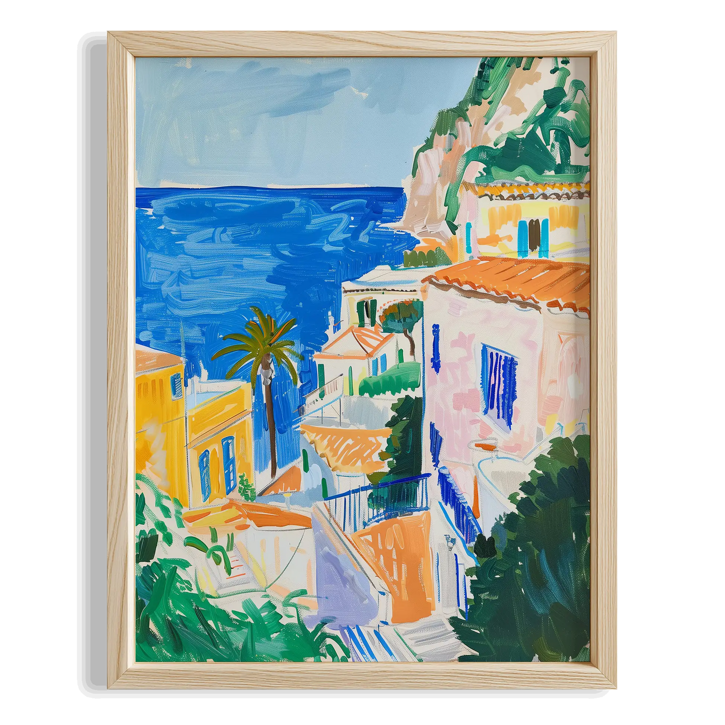 Positano Sahil Evleri Akdeniz İtalya Koleksiyonu Mutfak Duvar Tablosu