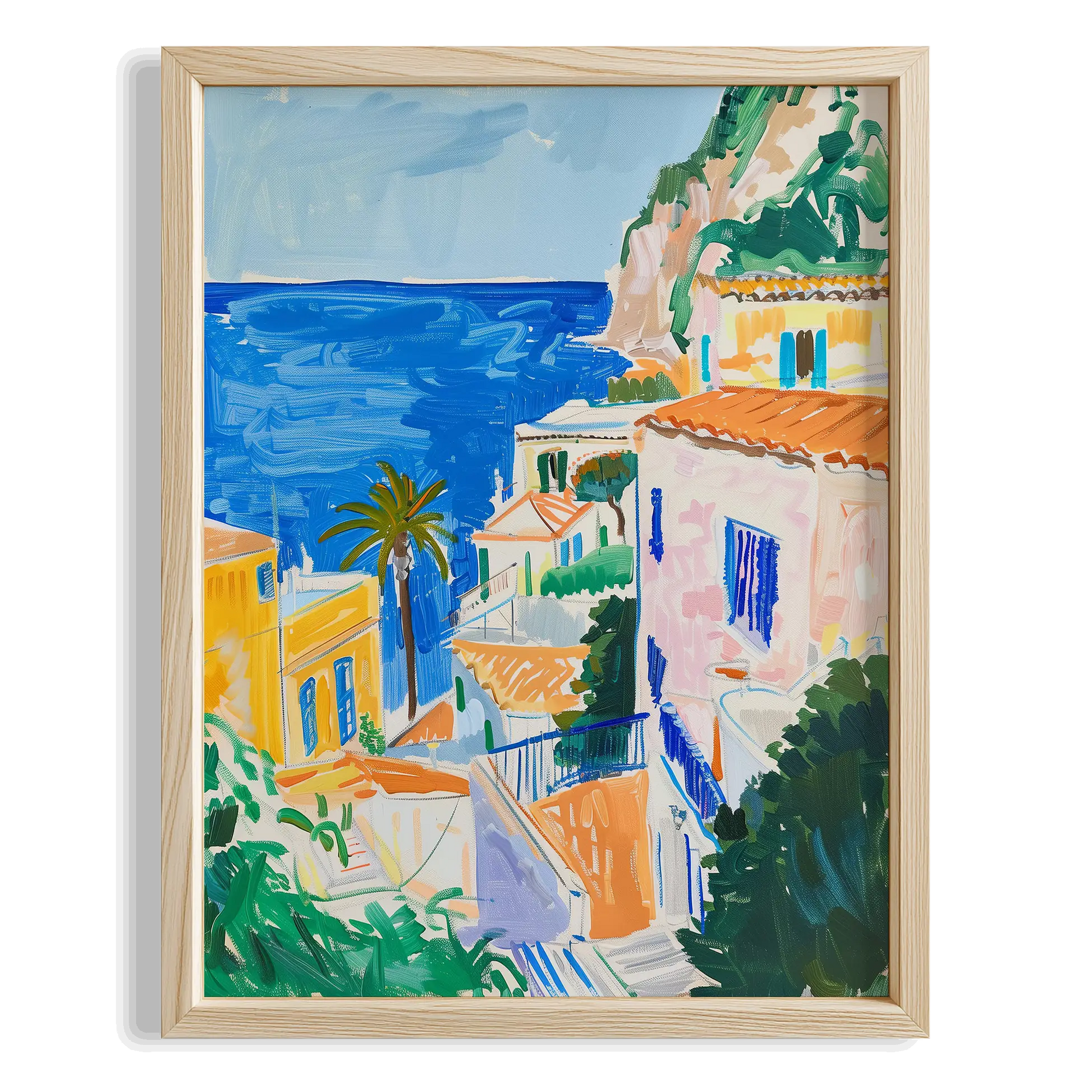 Positano Sahil Evleri Akdeniz İtalya Koleksiyonu Mutfak Duvar Tablosu