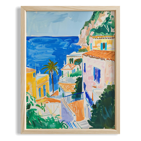 Positano Sahil Evleri Akdeniz İtalya Koleksiyonu Mutfak Duvar Tablosu