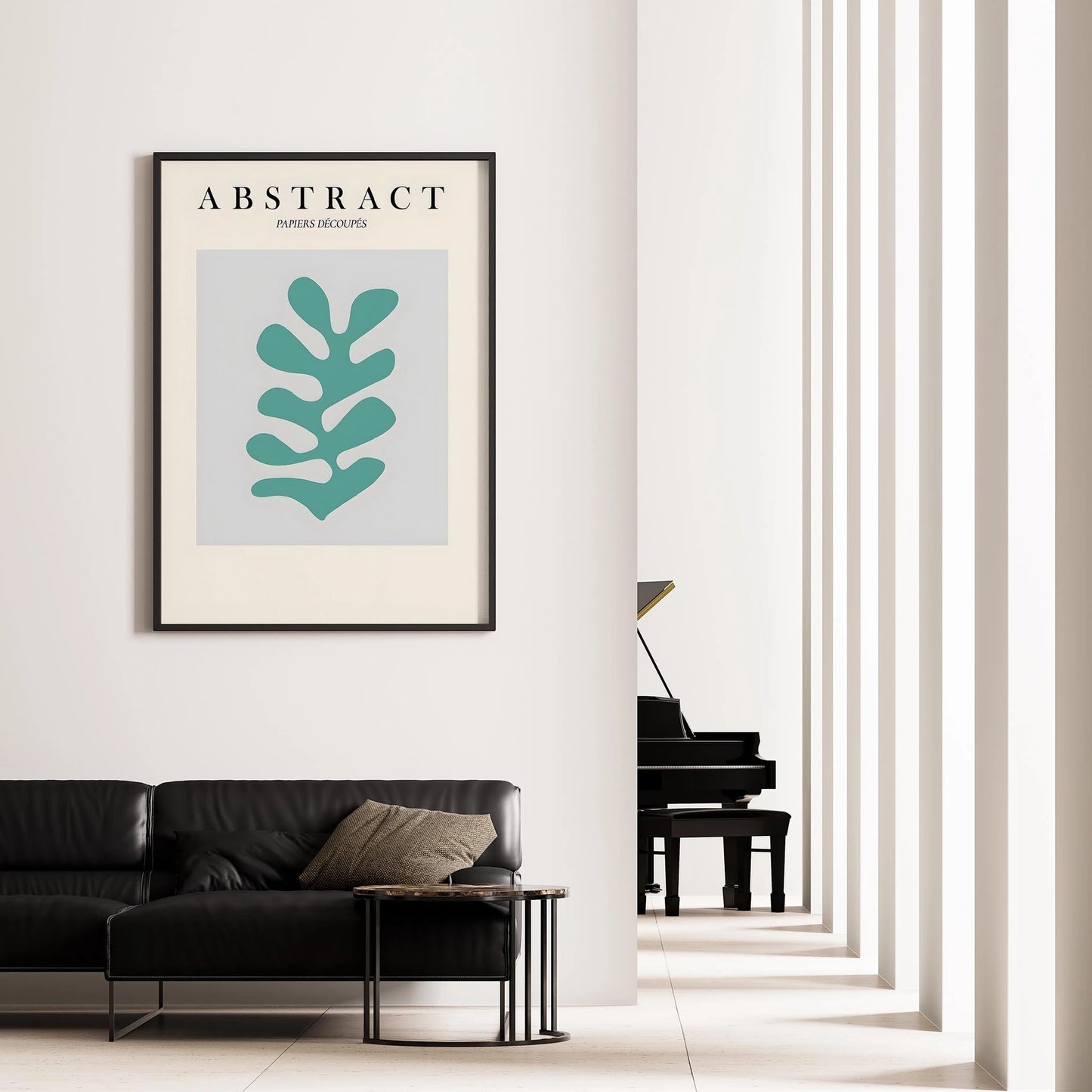Matisse Kağıt Kesimleri Serisi Abstract Soyut Yaprak I Duvar Tablosu