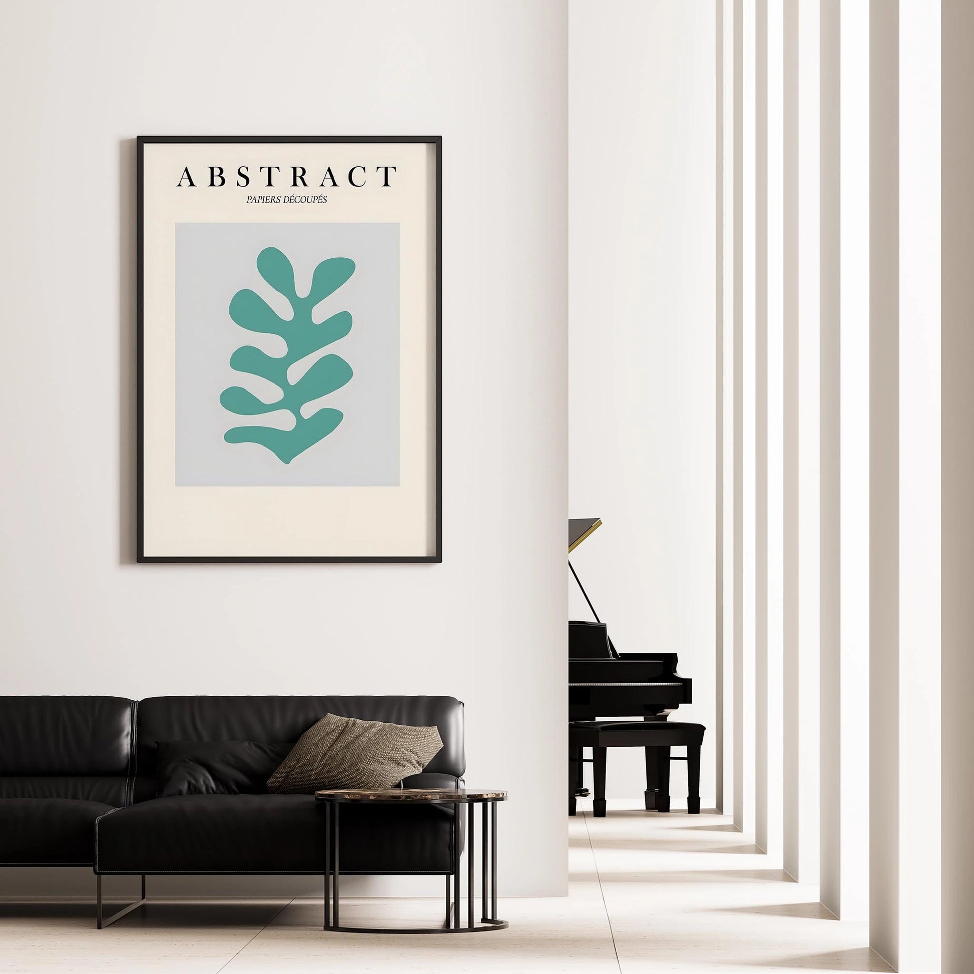 Matisse Kağıt Kesimleri Serisi Abstract Soyut Yaprak I Duvar Tablosu