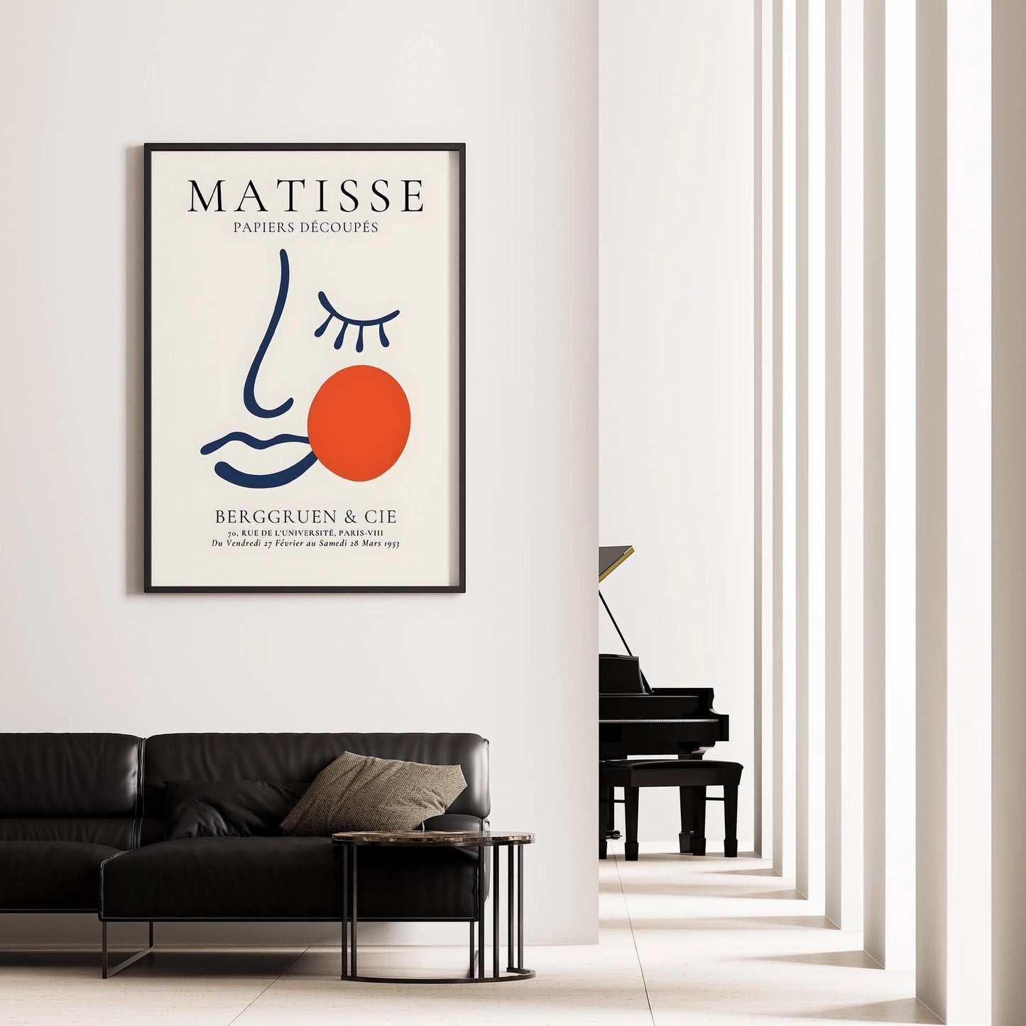 Matisse Kağıt Kesimleri Serisi Picasso Soyut Kadın Silüeti I Duvar Tablosu