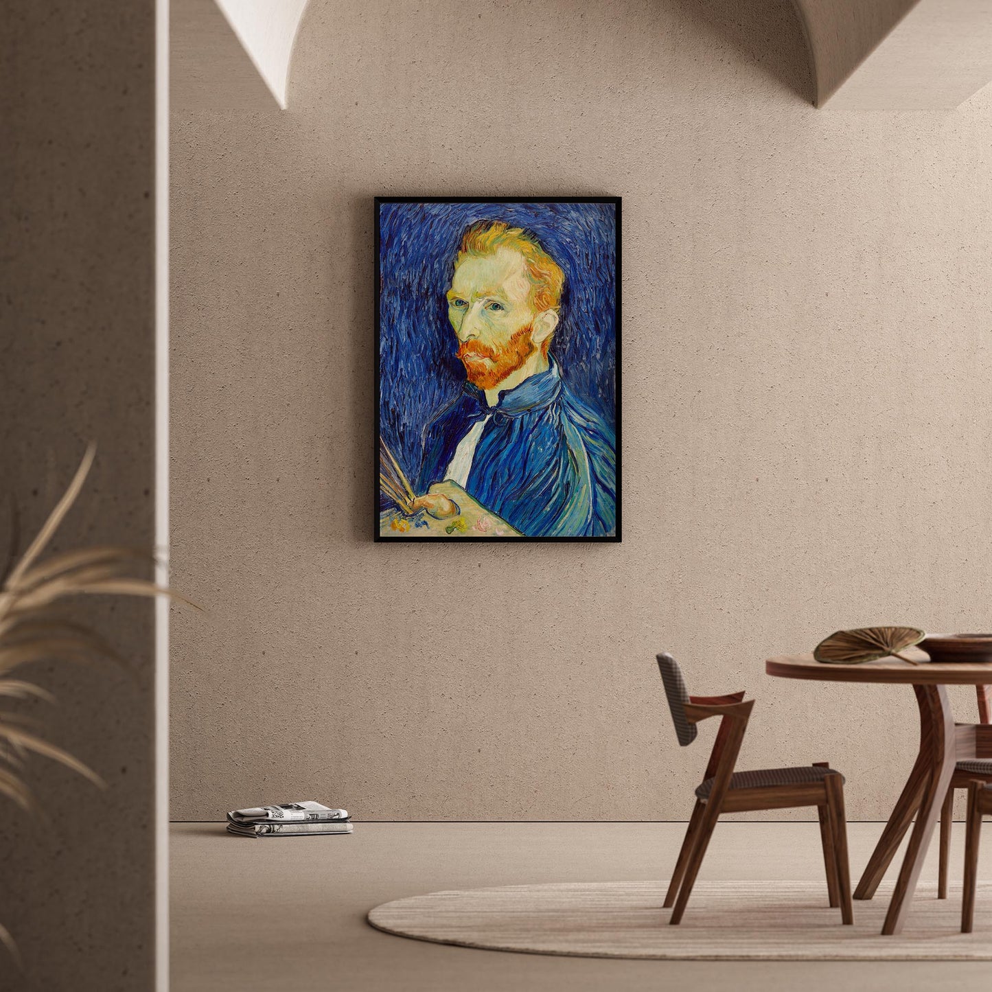 Mavi Ceketli Otoportre - Vincent Van Gogh Ahşap Duvar Tablosu