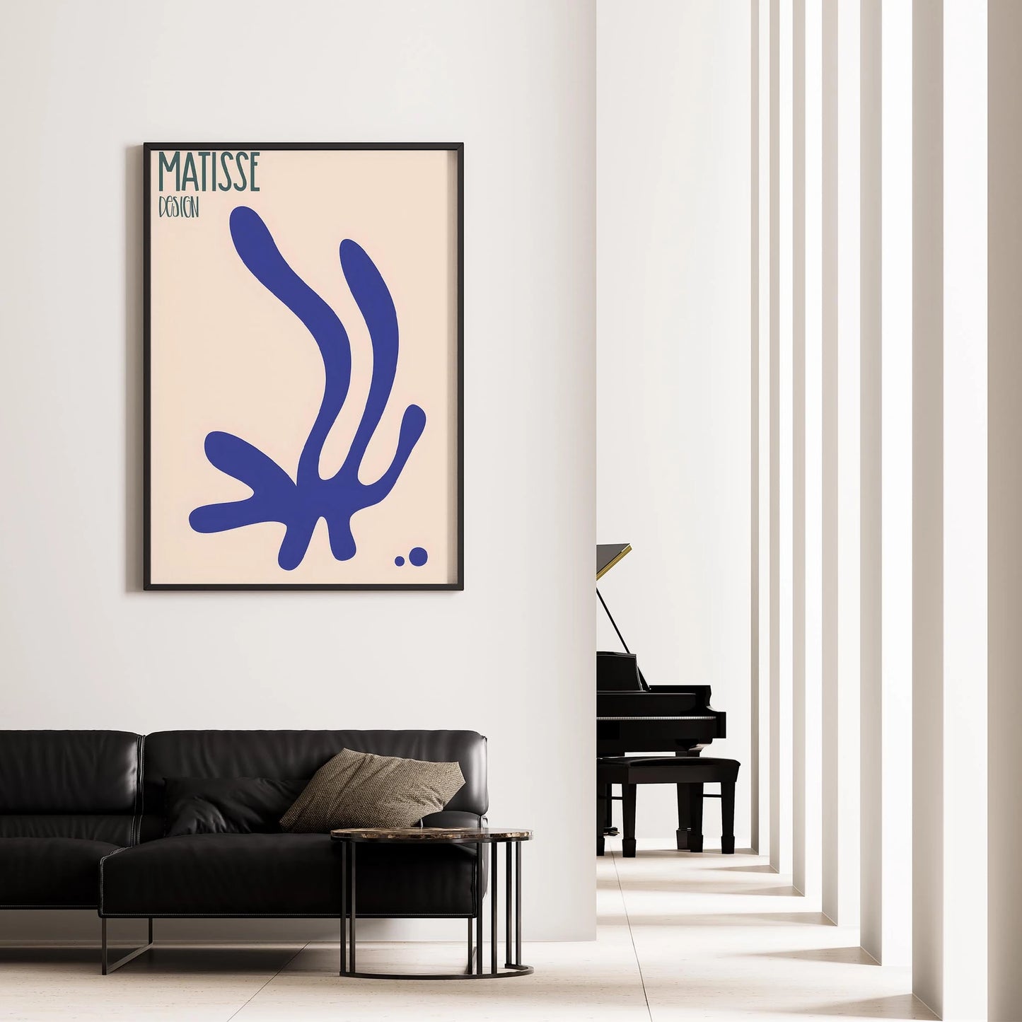 Matisse Kağıt Kesimleri Abstract Serisi Kobalt Mavisi Dallar I Duvar Tablosu