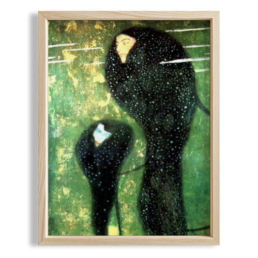 Kara Balık - Gustav Klimt Ahşap Duvar Tablosu