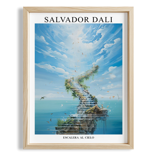 Göğe Yükselen Ada - Salvador Dali Ahşap Duvar Tablosu