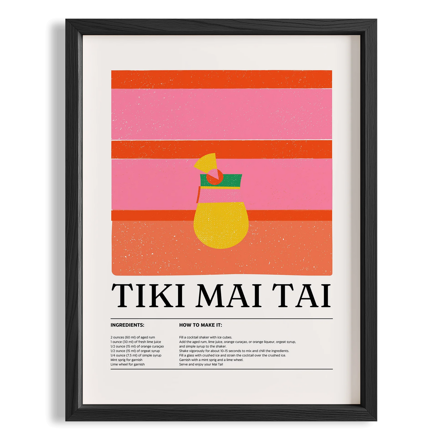 Tiki Mai Tai Kokteyl Tarifi Mutfak Duvar Tablosu