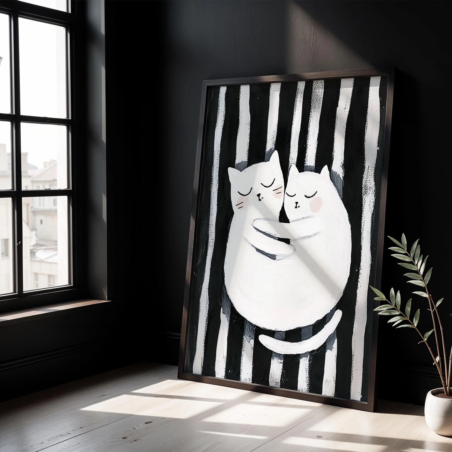 Kedi Portre XIX - Siyah Çizgili Çift Kedi