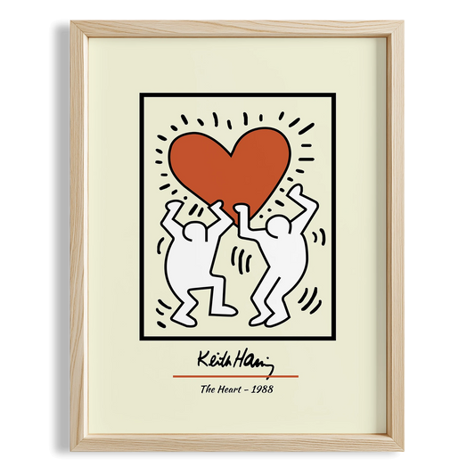 Kalpli Figürler - Keith Haring Ahşap Duvar Tablosu