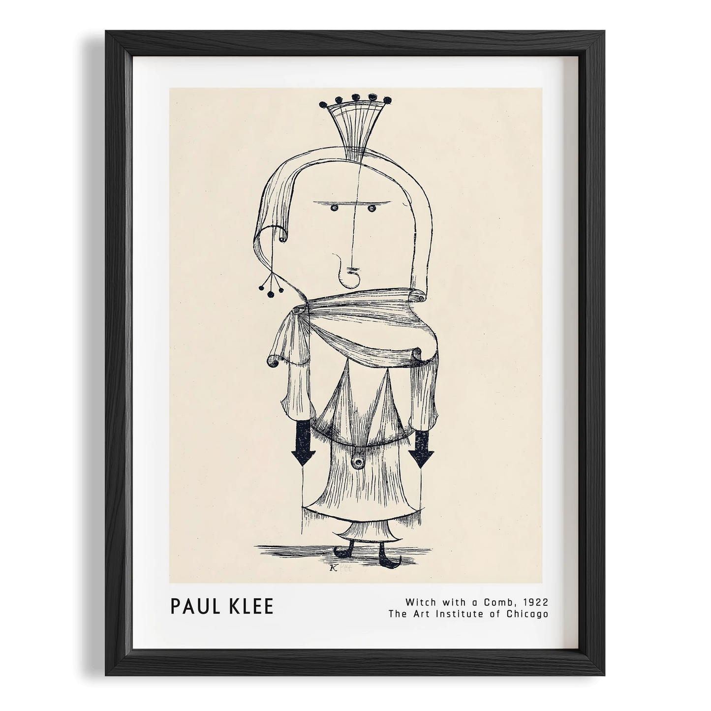 Paul Klee Taraklı Cadı 1922 Suluboya I Duvar Tablosu