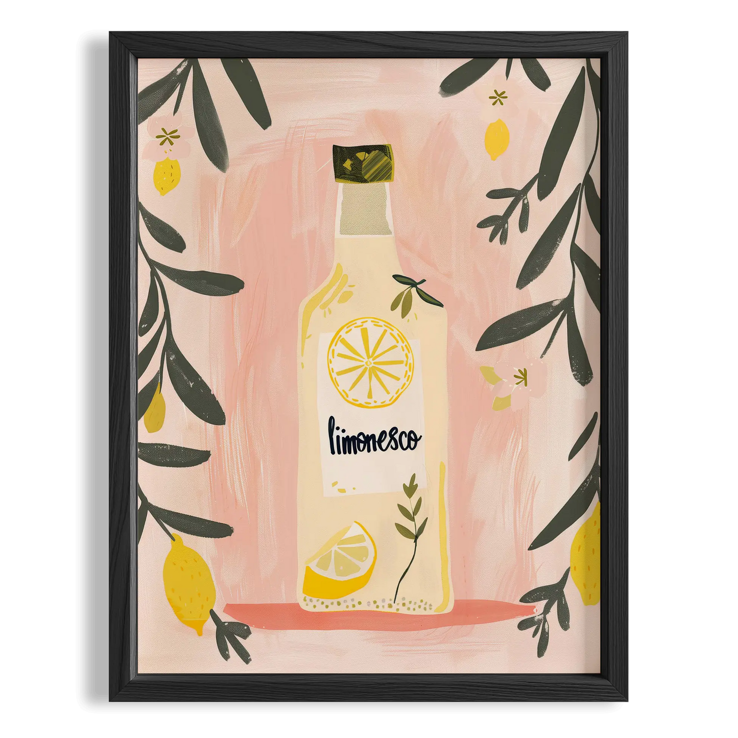 Limoncello Natürmort Akdeniz İtalya Koleksiyonu Mutfak Duvar Tablosu
