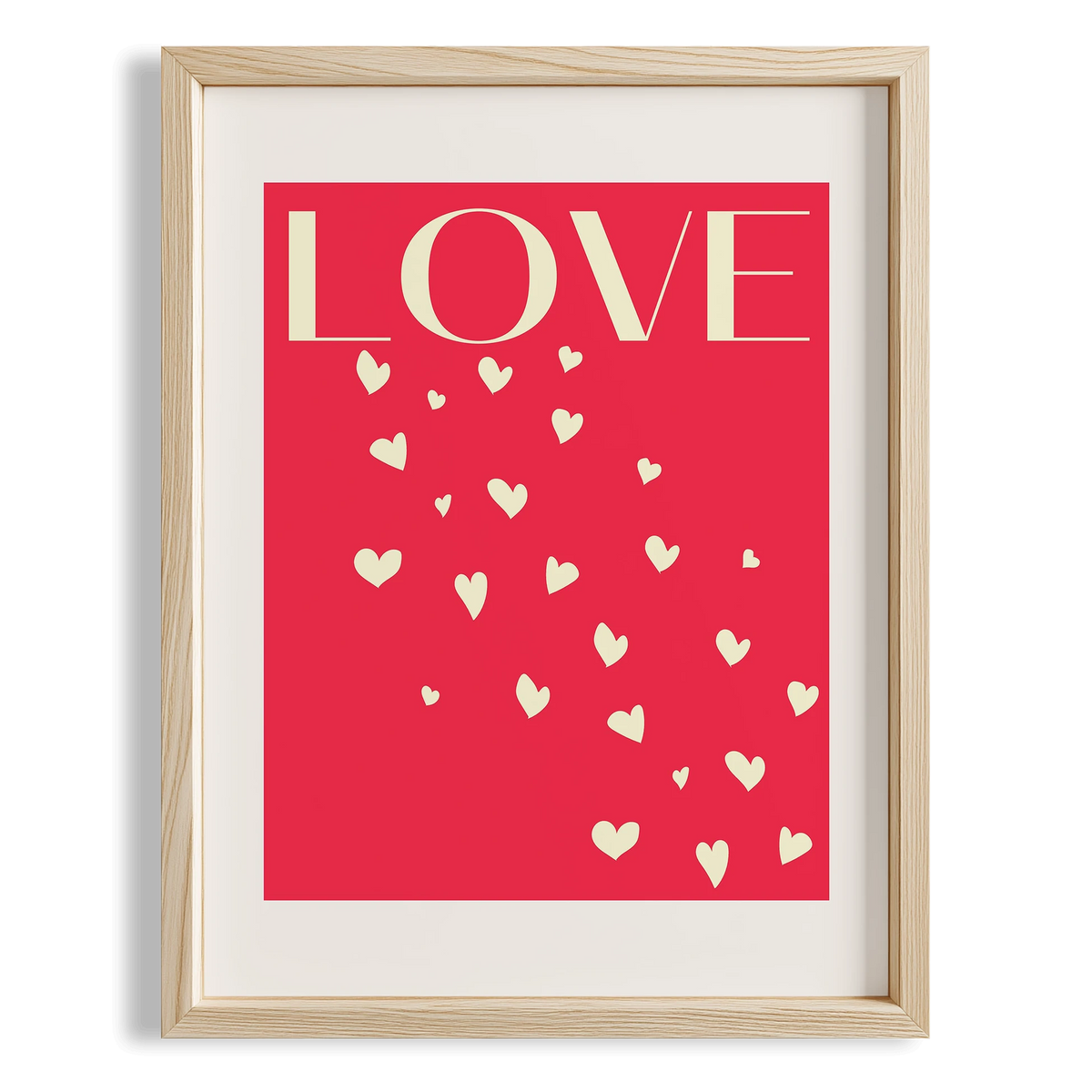 Love Pembe Tipografi Mutfak Duvar Tablosu