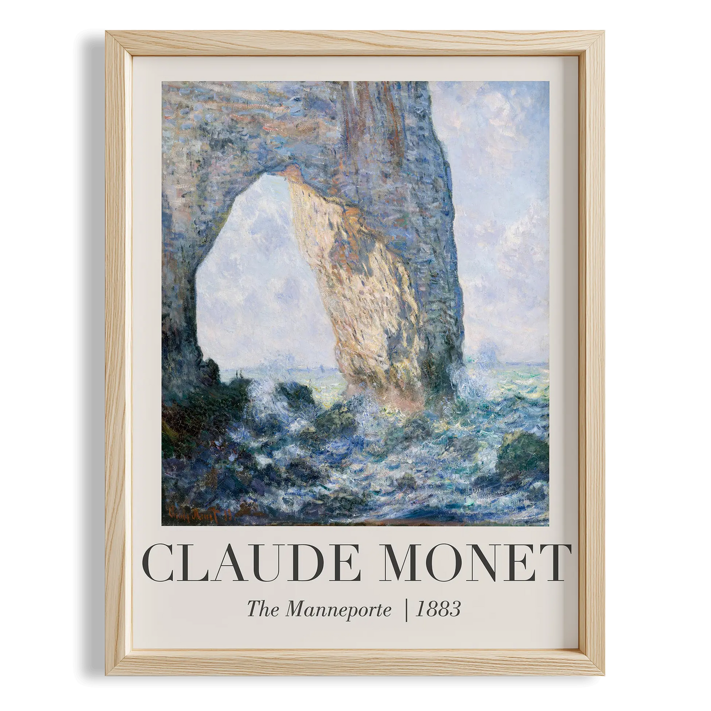 Kayalık Kemer - Claude Monet Ahşap Duvar Tablosu