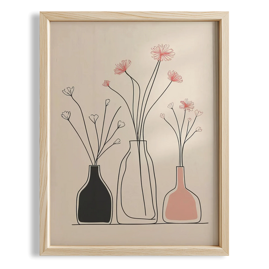 Vazo ve Çiçekler VIII - Minimalist İncelik