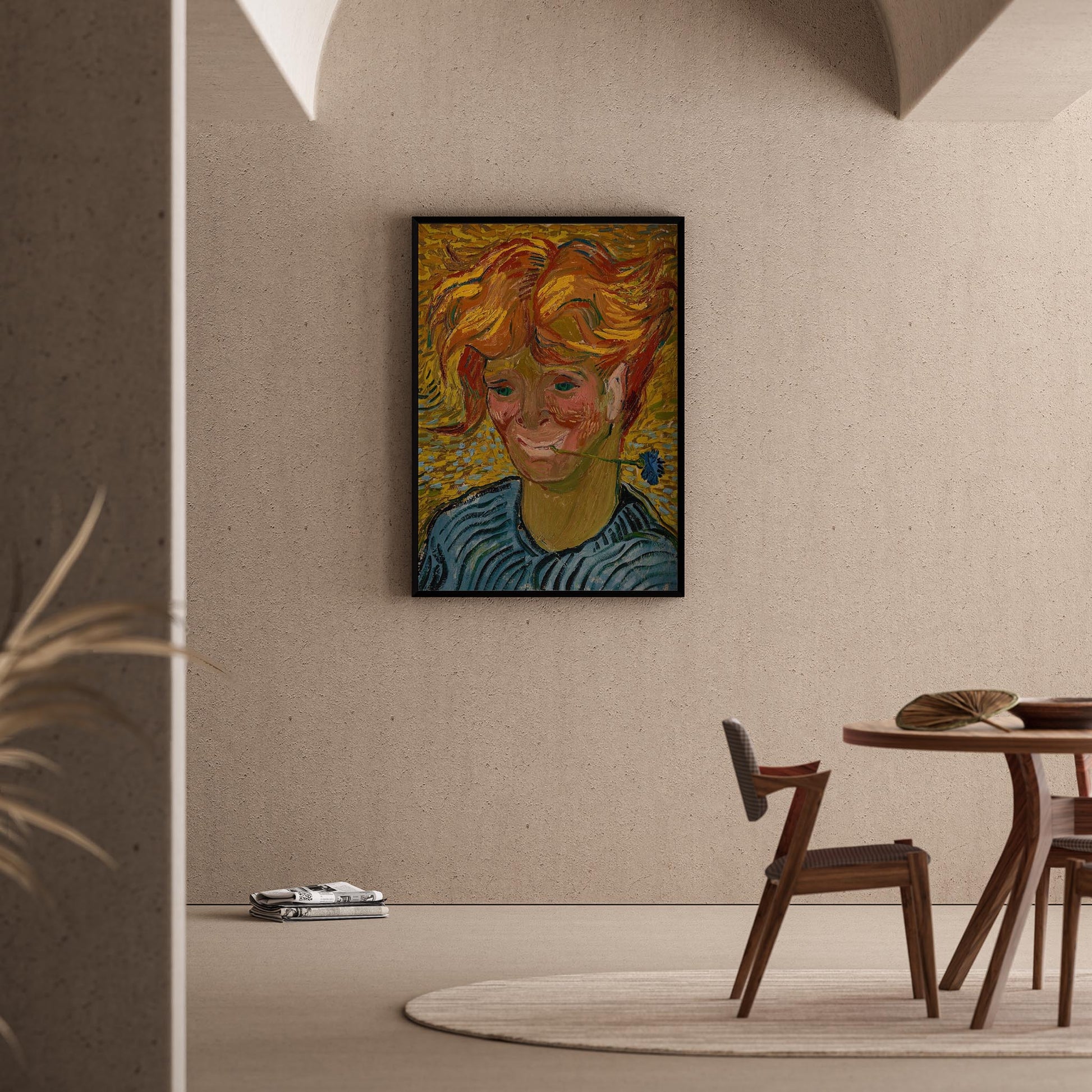 Kızıl Saçlı Genç - Vincent Van Gogh Ahşap Duvar Tablosu